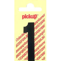 Chiffre 1 Vinyle Noir 4x9cm – Signalisation Facile | PICKUP