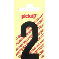 Chiffre 2 Vinyle Noir 4x9cm – Signalisation Facile | PICKUP