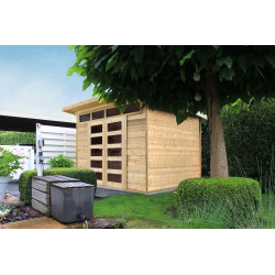 Abri de jardin en bois Verona 28 mm, double porte, 3 x 2,4 m | SOLID