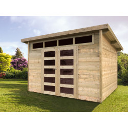 Abri de jardin en bois Venezia 3,33 x 2,73 m porte double | SOLID