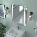 Miroir rectangulaire Atos avec LED intégré 60 x 80 cm AURLANE