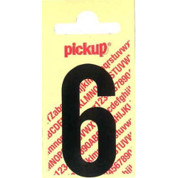 Chiffre 6 Vinyle Noir 4x9cm – Signalisation Facile | PICKUP