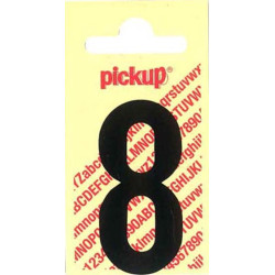 Chiffre 8 Vinyle Noir Adhésif 4x9cm – Signalisation Facile | PICKUP