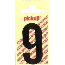 Chiffre 9 Vinyle Noir 4x9cm – Signalisation Facile | PICKUP