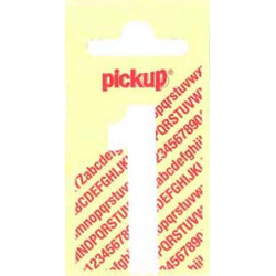 Chiffre 1 Adhésif Vinyle Blanc 4x6cm – Signalisation Claire | PICKUP