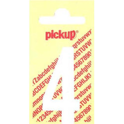 Chiffre 4 Vinyle Blanc 4x6cm – Signalisation Facile | PICKUP