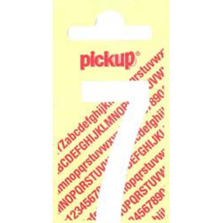 Chiffre 7 Adhésif Vinyle Blanc 4x6cm – Signalisation Facile | PICKUP