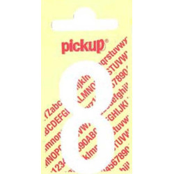 Chiffre 8 Vinyle Blanc 4x6cm – Signalisation Facile | PICKUP