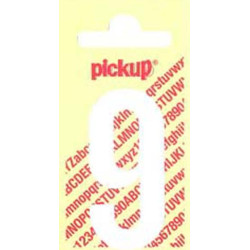 Chiffre 9 Vinyle Blanc 4x6cm – Signalisation Facile | PICKUP