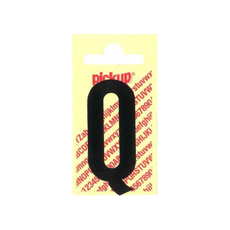 Lettre adhésive Q 9 x 7 cm noire