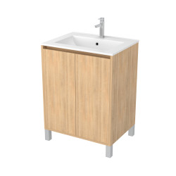 Meuble sous-plan Atos 60cm Chêne Clair – Rangement Élégant | AURLANE