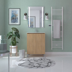 Meuble sous-plan Atos 60cm Chêne Clair – Rangement Élégant | AURLANE