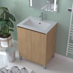 Meuble sous-plan Atos 60cm Chêne Clair – Rangement Élégant | AURLANE