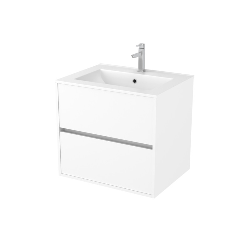 Meuble sous-plan Atos avec 2 tiroirs blanc 60 cm AURLANE