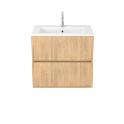 Meuble sous-plan Atos 60cm Chêne Clair 2 Tiroirs | AURLANE