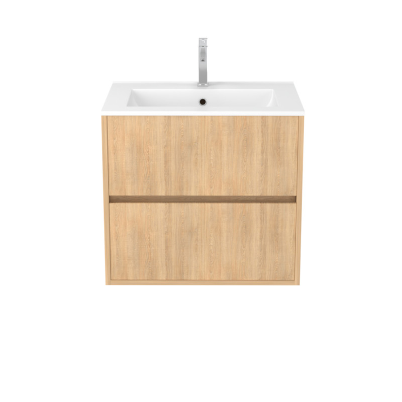 Meuble sous-plan Atos 60cm Chêne Clair 2 Tiroirs | AURLANE