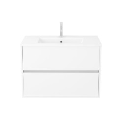 Meuble sous-plan Atos 80cm Blanc 2 Tiroirs | AURLANE