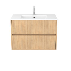 Meuble sous-plan Atos 80cm Chêne Clair 2 Tiroirs | AURLANE