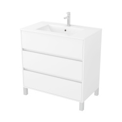 Meuble sous-plan Atos 3 tiroirs blanc 80cm | AURLANE