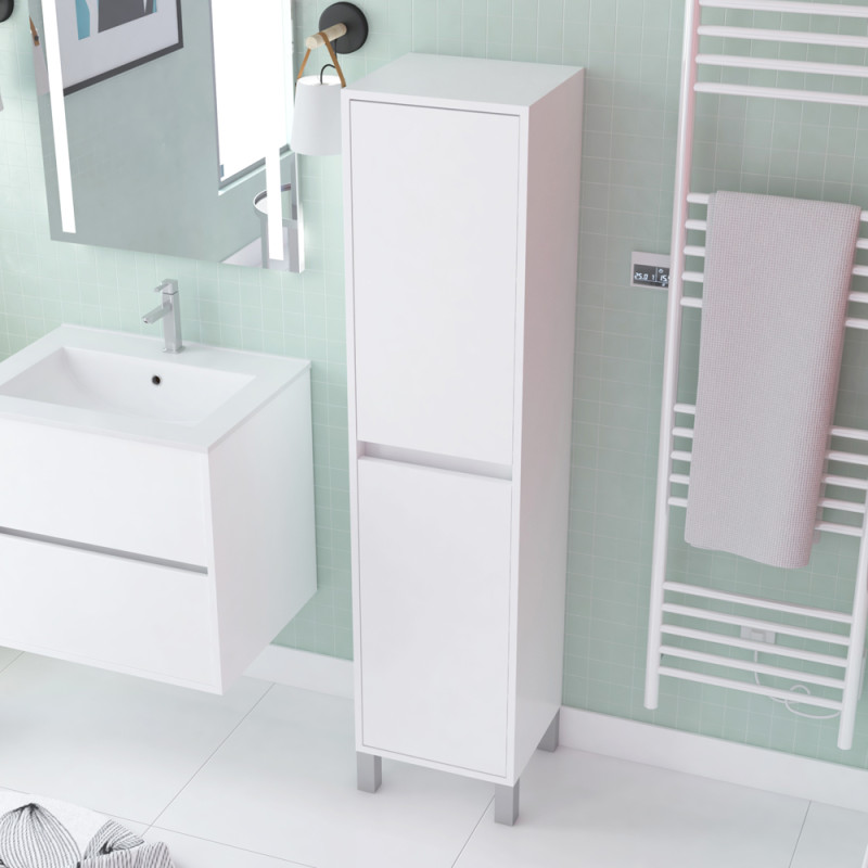 Colonne de salle de bain Atos blanche 160 cm | AURLANE Colonne de salle de bain Atos blanche 160 cm | AURLANE