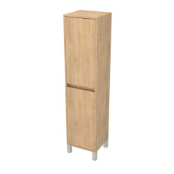 Colonne de salle de bain Atos chêne clair 160cm | AURLANE