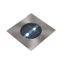 Spot extérieur pour sol LED Solar carré 12 x 12 cm 1 W LUCIDE