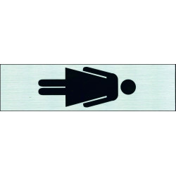 Plaque adhésive Dames – Signalisation Claire 16,5 x 4,4 cm | PICKUP