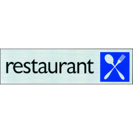 Plaque adhésive restaurant 16,5 x 4,4 cm
