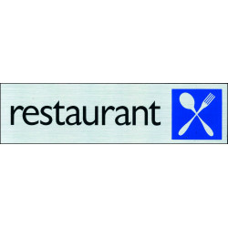 Plaque Adhésive Restaurant 16,5x4,4cm – Signalisation Pro | PICKUP