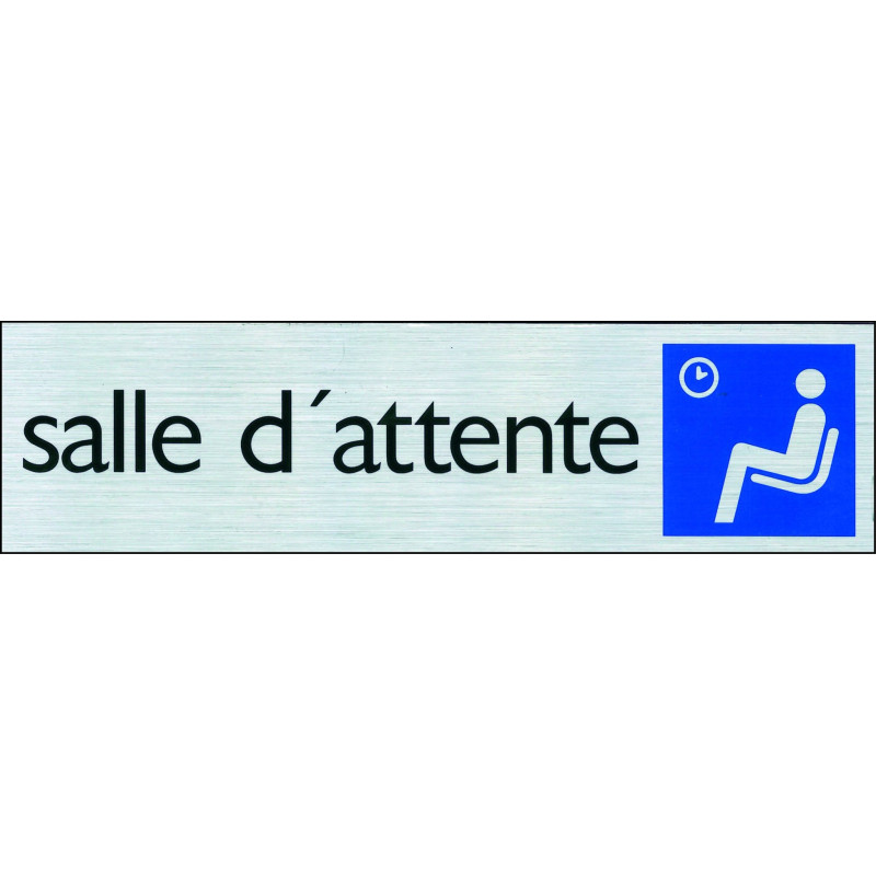 Plaque adhésive salle d'attente 16,5 x 4,4 cm