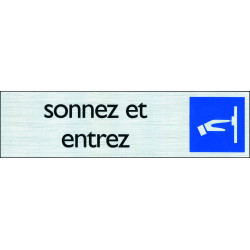 Plaque Sonnez et Entrez Adhésive – Signalisation Claire | PICKUP