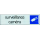 Plaque adhésive surveillance caméra 16,5 x 4,4 cm
