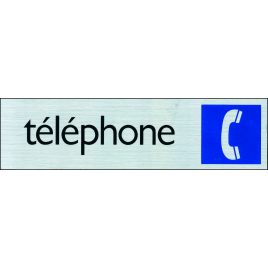 Plaque adhésive téléphone 16,5 x 4,4 cm