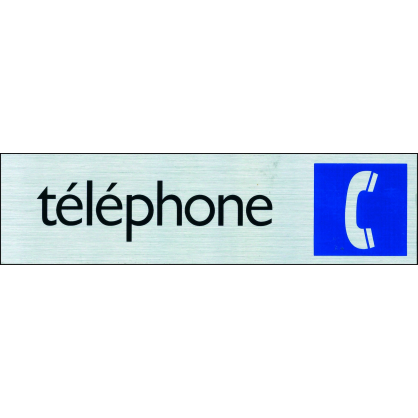 Plaque adhésive téléphone 16,5 x 4,4 cm