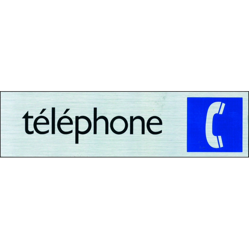 Plaque adhésive téléphone 16,5 x 4,4 cm