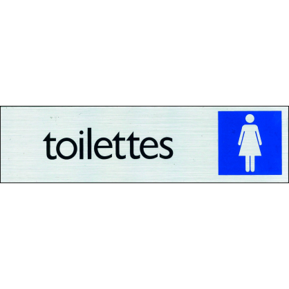 Plaque adhésive toilettes dames 16,5 x 4,4 cm