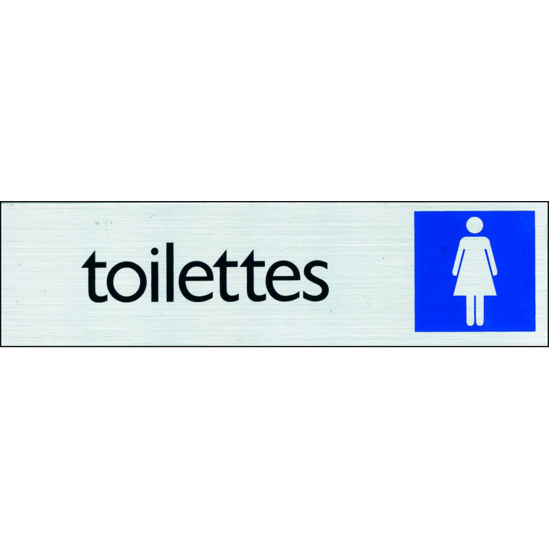 Plaque adhésive toilettes dames 16,5 x 4,4 cm