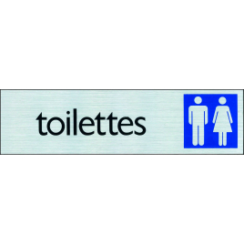 Plaque adhésive toilettes dames et hommes 16,5 x 4,4 cm