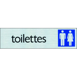 Plaque adhésive toilettes dames et hommes 16,5 x 4,4 cm