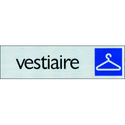 Plaque adhésive vestiaire 16,5x4,4cm – Signalisation claire | PICKUP