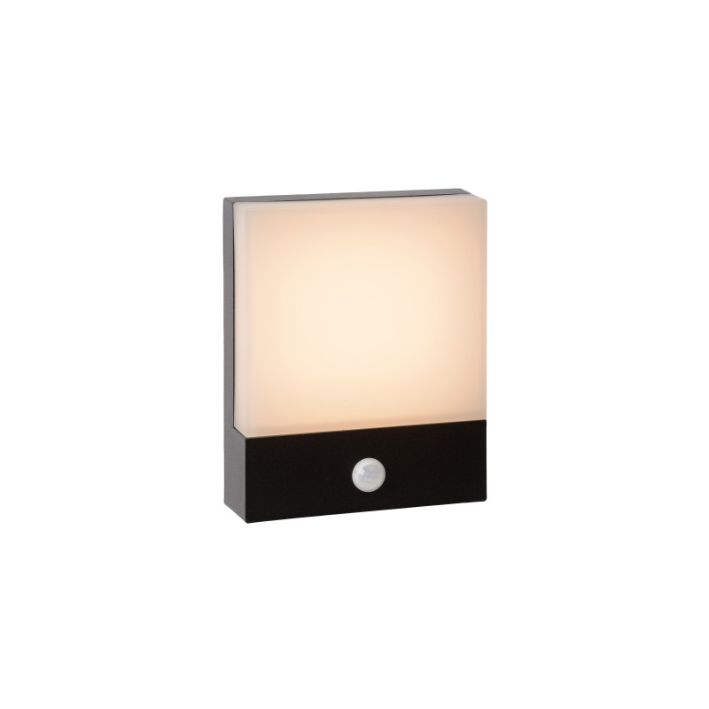 Applique extérieure LED Limba noire avec détecteur de mouvements 380 lm 6 W LUCIDE