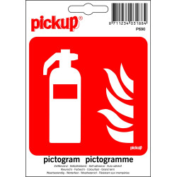 Pictogramme extincteur vinyle 10x10cm – Signalisation Sécurité | PICKUP