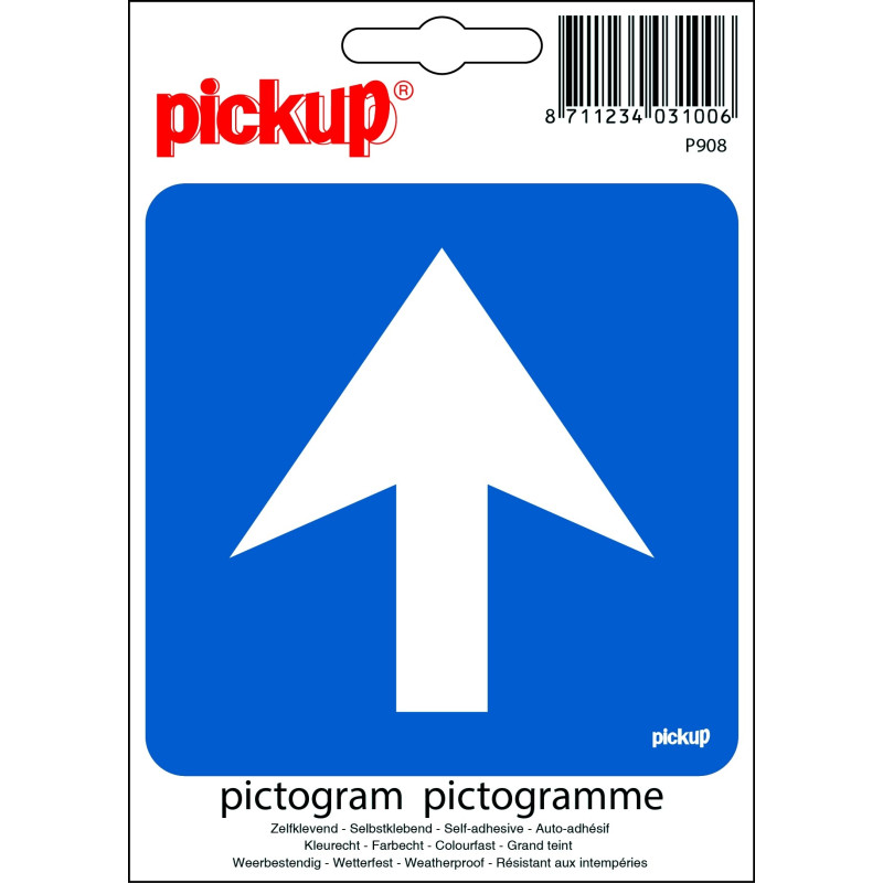 Pictogramme adhésif en vinyle flèche directionnelle 10 x 10 cm