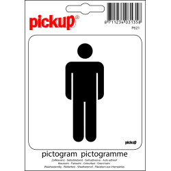 Pictogramme Homme Vinyle 10x10cm – Signalisation Claire | PICKUP
