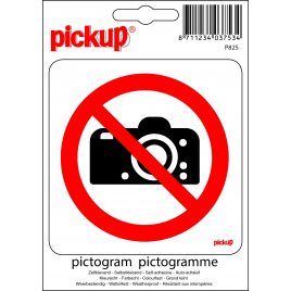 Pictogramme adhésif en vinyle interdiction de photographier 10 x 10 cm