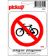 Pictogramme adhésif en vinyle interdit aux vélos 10 x 10 cm