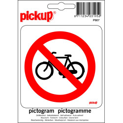 Pictogramme Interdit aux Vélos – Signalisation Claire 10x10cm | PICKUP