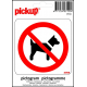 Pictogramme adhésif en vinyle interdit aux chiens 10 x 10 cm