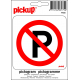 Pictogramme adhésif en vinyle parking interdit 10 x 10 cm