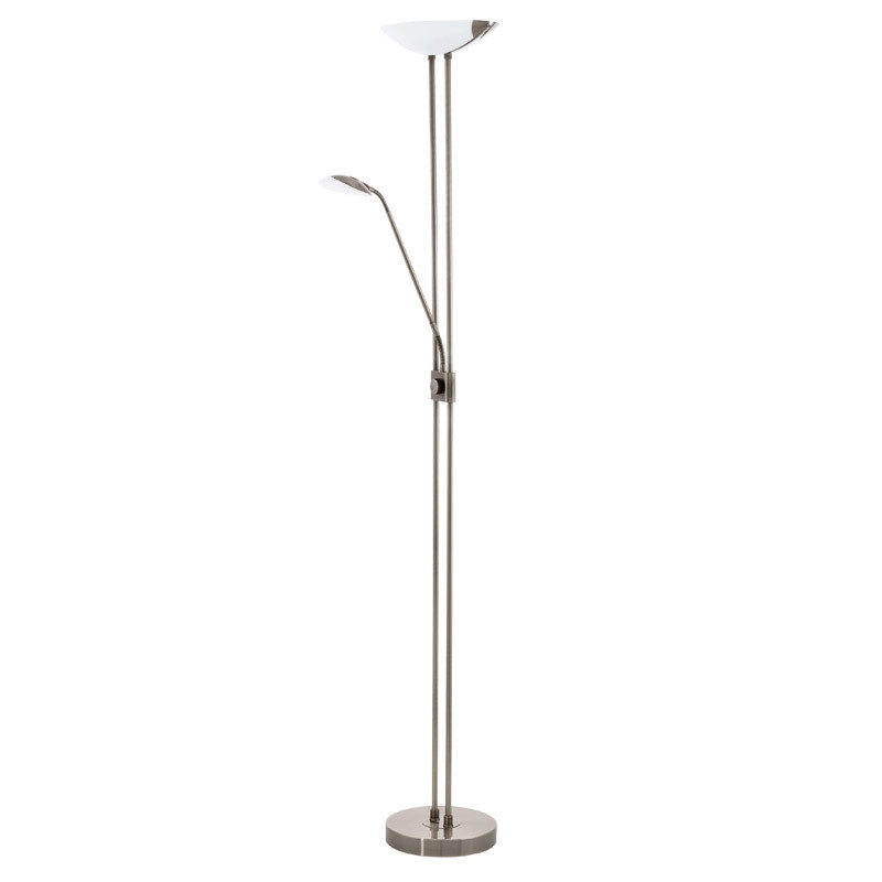 Lampadaire LED Baya laiton 20 W avec liseuse 2,5 W EGLO